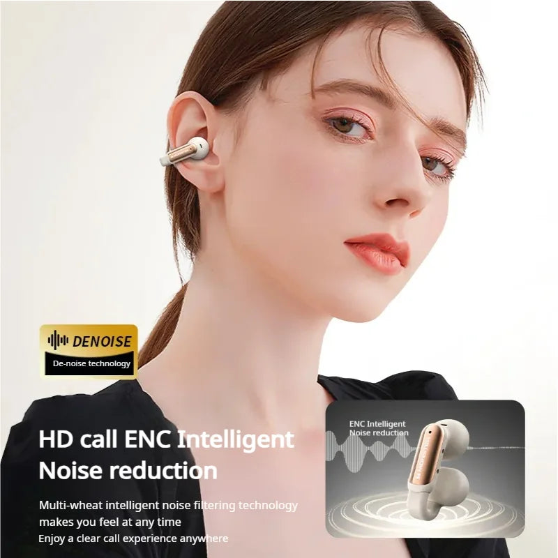 Experience Blissful Freedom with AC601 OWS Wireless Bluetooth Earphones - ENC Call Noise Cancelling Earclip Headphones for Active Lifestyles