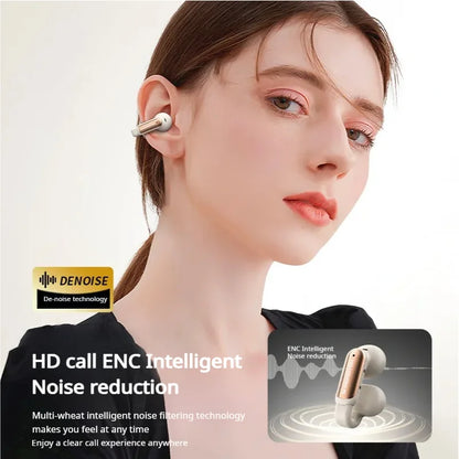 Experience Blissful Freedom with AC601 OWS Wireless Bluetooth Earphones - ENC Call Noise Cancelling Earclip Headphones for Active Lifestyles